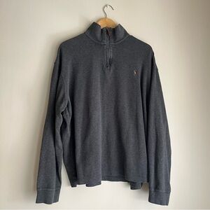 Classic Polo Ralph Lauren Quarter Zip Grey Polo